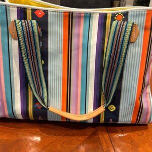 Consuela Women’s Sharky Grande Tote Large Multicolor Stripe Colorful Art Boho